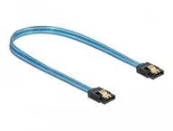 Kable komputerowe i do monitorów - DeLOCK SATA 6 Gb/s Cable UV glow effect blue 50 cm, 0.5 m, SATA III, SATA 7-pin, SATA 7-pin, Male/Male, Blue - miniaturka - grafika 1