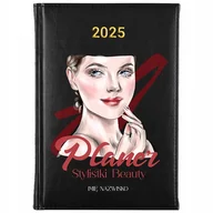 Notesy i bloczki - KALENDARZ A5 2025 Czarny Prezent Dla Kosmetyczki STYLISTKI BEAUTY IMIĘ Wz - miniaturka - grafika 1