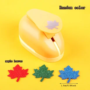 TEMU 1pc Craft Paper Puncher with Floral, Leaf, Star, Heart Shapes - Manual Hole Punch for Scrapbooking, Card Making, Classroom, Journaling - - Rękodzieło - miniaturka - grafika 1
