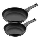 Zestawy garnków i patelni - WMF PermaDur Zestaw patelni aluminiowych czarny 0575029990 - miniaturka - grafika 1