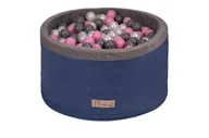 Zabawki do kąpieli - Suchy basen NIEBIESKI + 200 PIŁEK RÓŻOWE-SZARE-PERŁOWE, Flumi - miniaturka - grafika 1