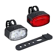 Lampki rowerowe - Latarka Solight WN47, Set nabíjecích cyklo svítilen, 160lm přední, zadní červená, Li-Ion, USB - miniaturka - grafika 1