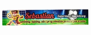 Zakładka do książki z imieniem Sebastian - Zakładki indeksujące - miniaturka - grafika 1