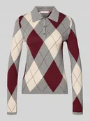 Swetry damskie - Sweter o kroju slim fit z czystej bawełny - miniaturka - grafika 1