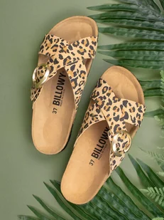 billowy Klapki w kolorze brązowo-beżowym - Klapki i japonki damskie - miniaturka - grafika 1