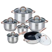 Zestawy garnków i patelni - ZESTAW GARNKÓW 12 ELEMENTÓW KINGHOFF KH-1765 - miniaturka - grafika 1