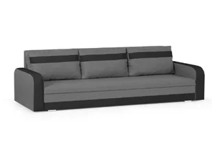 Kanapa sofa  3 os z funkcją spania sprężyny bonell CONDI jasno szary/czarny - Sofy i kanapy - miniaturka - grafika 1