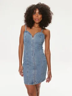 Guess Sukienka jeansowa Raye W4GK66 D4K30 Niebieski Bodycon Fit - Sukienki - miniaturka - grafika 1