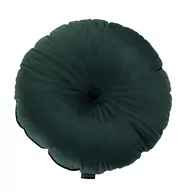Poduszki - Poduszka okrągła Velvet z guzikiem, ciemny zielony, ⌀37 cm, Velvet - miniaturka - grafika 1