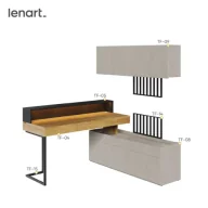 Szafy i szafki dla dzieci - Biurko z zabudową do pokoju młodzieżowego Teen Flex 3 - miniaturka - grafika 1