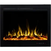 Kominki elektryczne - Kominek elektryczny AFLAMO Majestic 39 - ogień premium - na ścianę i do zabudowy - 77x63x14 cm - dekoracyjny kominek LED z grzaniem 750/1500 W - miniaturka - grafika 1