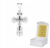 Biżuteria dla dzieci - 925 Srebrny Krzyżyk Prawosławny 1,26 g 3 cm K24 - miniaturka - grafika 1
