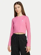Bluzki damskie - adidas Bluzka JW2598 Różowy Slim Fit - miniaturka - grafika 1