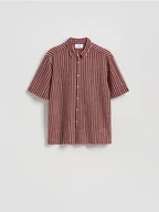 Koszule męskie - Reserved - Wzorzysta koszula comfort fit - czerwony - miniaturka - grafika 1