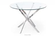 Stoły - Szklany stół okrągły 100cm HANER - miniaturka - grafika 1
