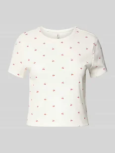 T-shirt o kroju regular fit z prążkowaniem model ‘FENJA LIFE’ - Koszulki i topy damskie - miniaturka - grafika 1