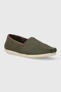 Espadryle męskie - Toms espadryle Alpargata kolor zielony 10020879 - grafika 1