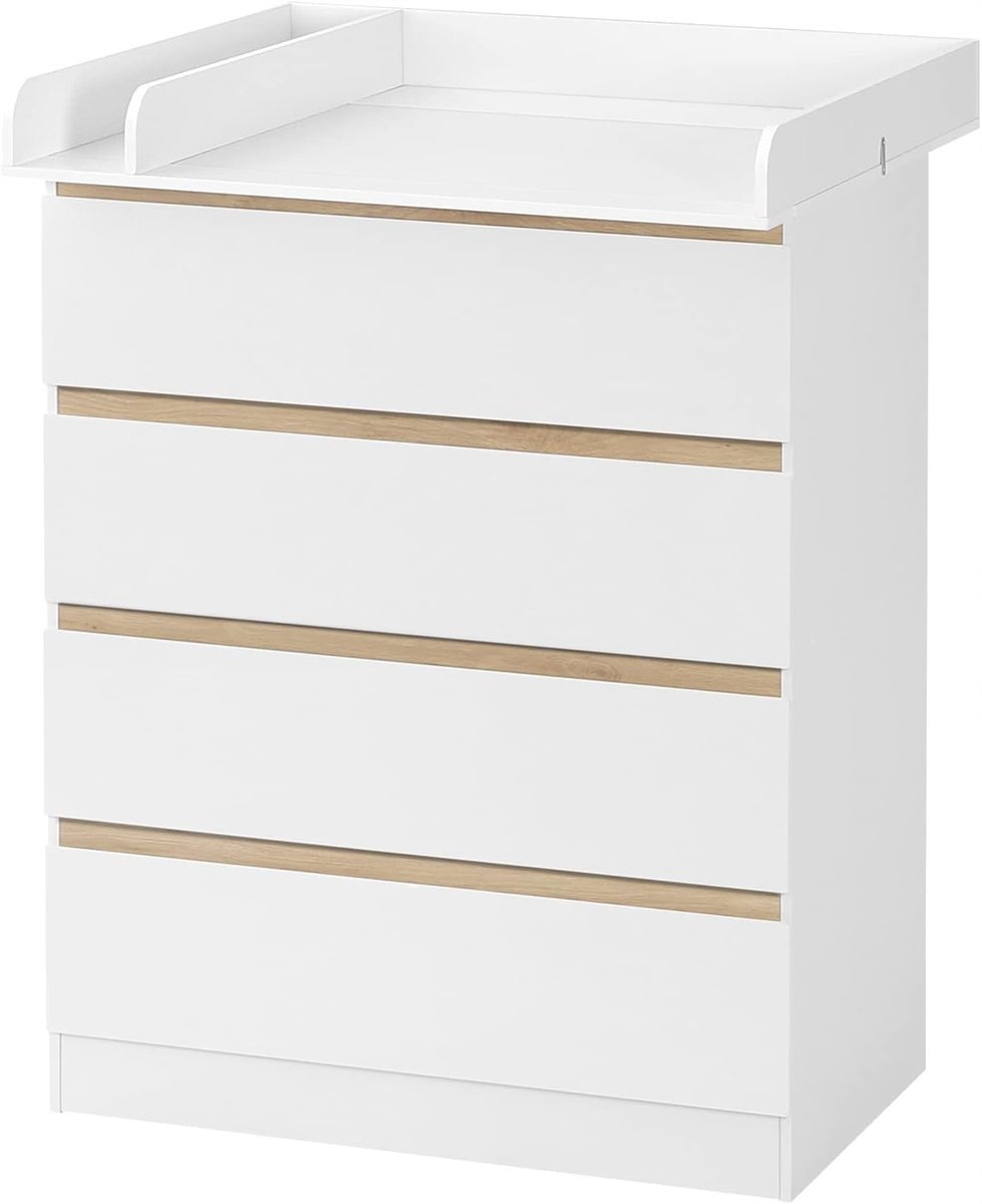 WOLTU KOMODA ZE SZTYWNYM PRZEWIJAKIEM 4 SZUFLADY ZDEJMOWANY BLAT 80X75X110