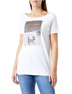 Sisley T-shirt damski, White 901, S - Koszulki i topy damskie - miniaturka - grafika 1