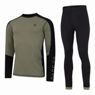 Bielizna sportowa męska - Zestaw męski Dare 2b Exchange IIII Baselayer Set Rozmiar: L / Kolor: zielony/czarny - miniaturka - grafika 1