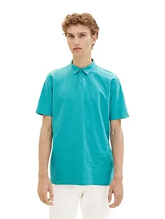 TOM TAILOR Denim Męska koszulka polo 1036402, 31044-Deep Turquoise, XXL, 31044 – głęboki turkus, XXL - Koszulki męskie - miniaturka - grafika 1