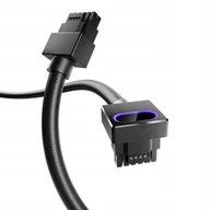 Kable komputerowe i do monitorów - AsiaHorse Przedłużacz do zasilacza 12VHPWR TYP A Hydrus ARGB 50 cm czarny - miniaturka - grafika 1