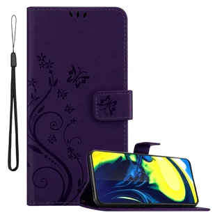 Cadorabo pokrowiec na Samsung Galaxy A80 / A90 4G w kolorze FLORAL DARK PURPLE pokrowiec ochronny w kwiatowy wzór z zapięciem magnetycznym, funkcją podstawki i kieszeniami na karty etui z klapką w kwiaty etui na telefon z klapką etui książkowe - Etui i futerały do telefonów Cadorabo pokrowiec na Samsung Galaxy A80 / A90 4G w kolorze FLORAL DARK PURPLE pokrowiec ochronny w kwiatowy wzór z zapięciem magnetycznym, funkcją podstawki i kieszeniami na karty etui z klapką w kwiaty etui na telefon z klapką etui książkowe - Etui i futerały do telefonów - miniaturka - grafika 1
