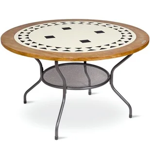 Dajar Stół Ogrodowy Okrągły 130cm Como 65802 5904134658029 - Stoły ogrodowe - miniaturka - grafika 1