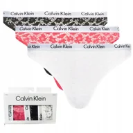 Majtki damskie - CALVIN KLEIN MAJTKI DAMSKIE BRAZYLIANY 3 PACK Z LOGO S CK85 0Z7B4_G* S 0_7 - miniaturka - grafika 1