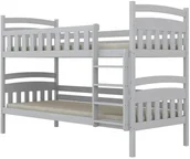 Łóżka dla dzieci i młodzieży - Łóżko piętrowe JULITA 160x80 białe drewniane KOCOT KIDS - miniaturka - grafika 1