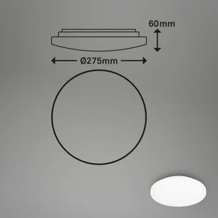Briloner Łazienkowa lampa sufitowa LED Case do łazienki IP44 3000K Ø 28cm - Lampy sufitowe - miniaturka - grafika 3