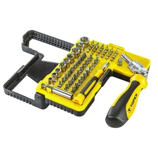 TOPEX Końcówka wkrętakowa i nasadki z uchwytem, 68 sztuk - Akcesoria do elektronarzędzi - miniaturka - grafika 1