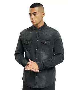 Koszule męskie - Brandit Męska koszula jeansowa Riley Denim, czarny (Black 2), M - grafika 1