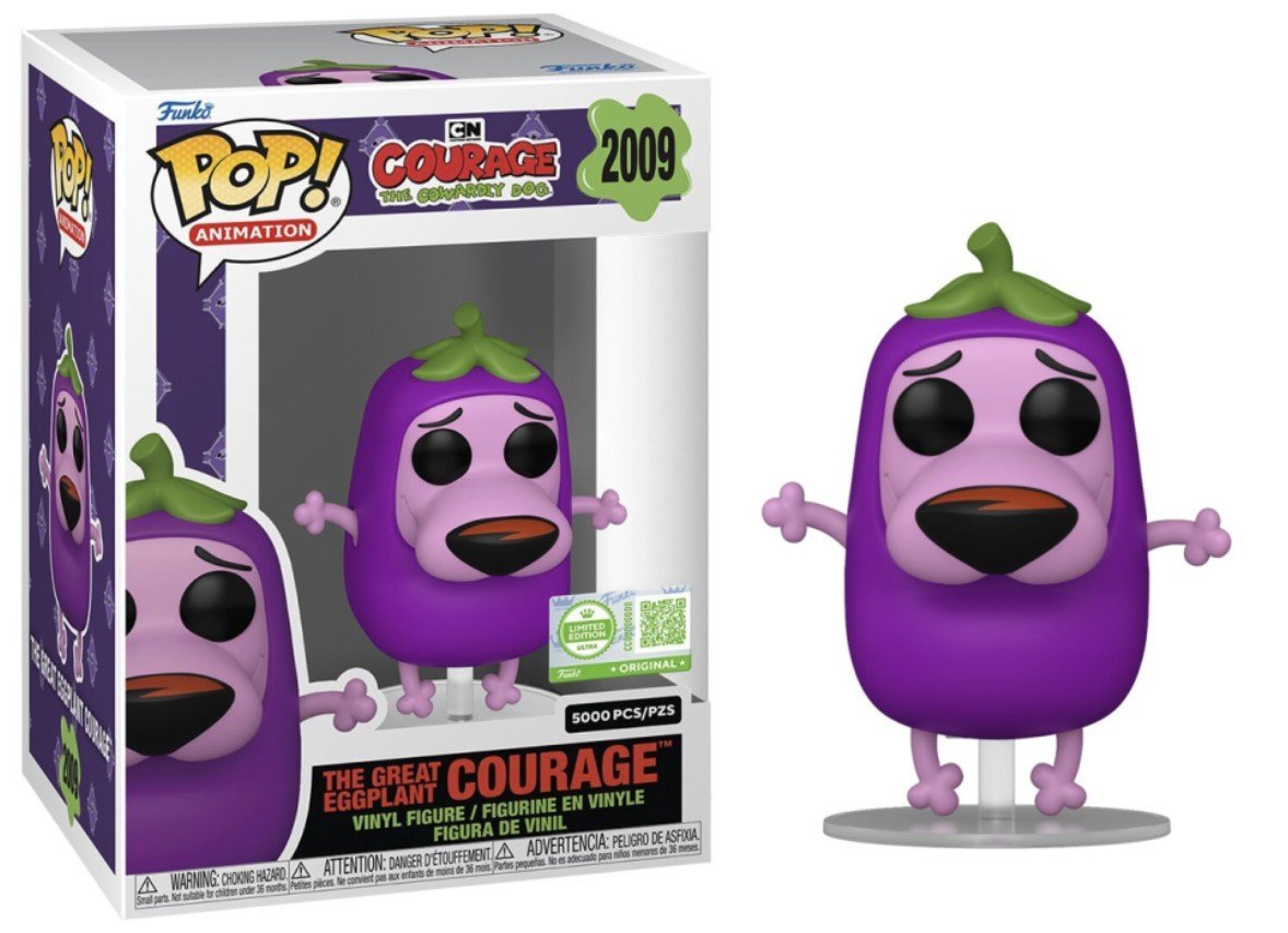 funko pop! courage ultra 2009 chojrak eggplant courage with protector tchórzliwy pies
