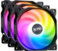 Wentylatory komputerowe - Adata Vento 120 ARGB PWM 120mm 3szt. Czarny - miniaturka - grafika 1