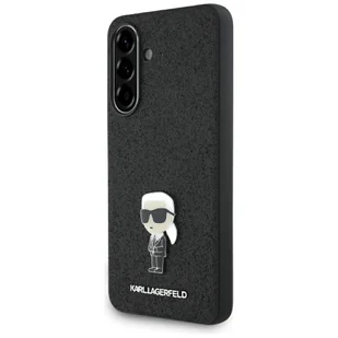 Etui Karl Lagerfeld Fixed Glitter Ikonik Logo Metal Pin do Samsung Galaxy A36 czarny - Etui i futerały do telefonów - miniaturka - grafika 1