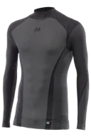 Odzież motocyklowa - Koszula bazowa SIXS TS3 V2 4-sezonowa z długim rękawem i golfem Czarny/CarbonM/L - miniaturka - grafika 1