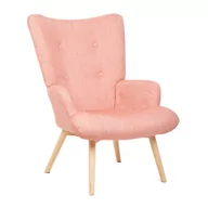 Fotele - Fotel MOSS POP w tkaninie różowy 72x73x96cm HOMLA - miniaturka - grafika 1