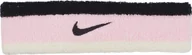 Ozdoby do włosów - Opaska na głowę Nike Swoosh różowo-czarno-biała N0001544641 - miniaturka - grafika 1