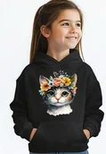 Bluzy dla dziewczynek - Bluza z kotem dla dziewczynki kotek6 - miniaturka - grafika 1