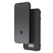 Etui i futerały do telefonów - Black Rock - Etui ze szkła 360 stopni, skórzane etui pasuje do Samsung Galaxy S23 Ultra I etui na telefon komórkowy, zamknięcie magnetyczne (przezroczyste z czarną ramką) - miniaturka - grafika 1