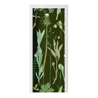 Naklejki na ścianę - Naklejka na drzwi HOMEPRINT Rośliny na zielonym tle 85x205 cm - miniaturka - grafika 1