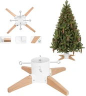 Choinki - Coil stojak pod choinkę choinkowy drewniany metal biały podstawka pod choinkę rustykalny 2.5m - miniaturka - grafika 1