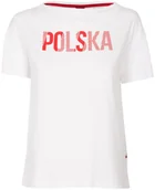 Koszulki i topy damskie - 4F Koszulka kibica Polska damska z krótkim rękawem Biało Czerwona XS - miniaturka - grafika 1