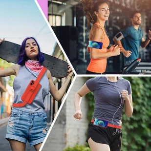 Rope case żelowe etui ze smyczą łańcuszkiem torebka smycz Xiaomi Redmi Note 9 Pro / Redmi Note 9S czerwony - Etui i futerały do telefonów - miniaturka - grafika 10