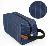 Torby i organizery dla mam - Granatowa Uniwersalna Kosmetyczka Podróżna Dla Dziecka na SUWAK Wodoodporna - miniaturka - grafika 1