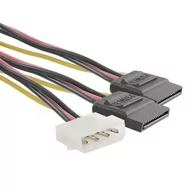 Kable komputerowe i do monitorów - Qoltec Kabel SATA adapter POWER MOLEX/2xSATA 20cm KKQTKUBA0060 [1675077] - miniaturka - grafika 1