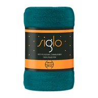 Narzuty - Koc narzuta z mikrofibry 150 x 200 cm Siglo, turkusowy - miniaturka - grafika 1