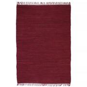 Dywany - vidaXL Ręcznie tkany dywanik Chindi, bawełna, 160x230 cm, burgundowy - miniaturka - grafika 1