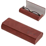 Akcesoria do okularów - Etui okularowe na magnes ET-122A brązowe - miniaturka - grafika 1